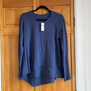 Anthropologie navy knit top
